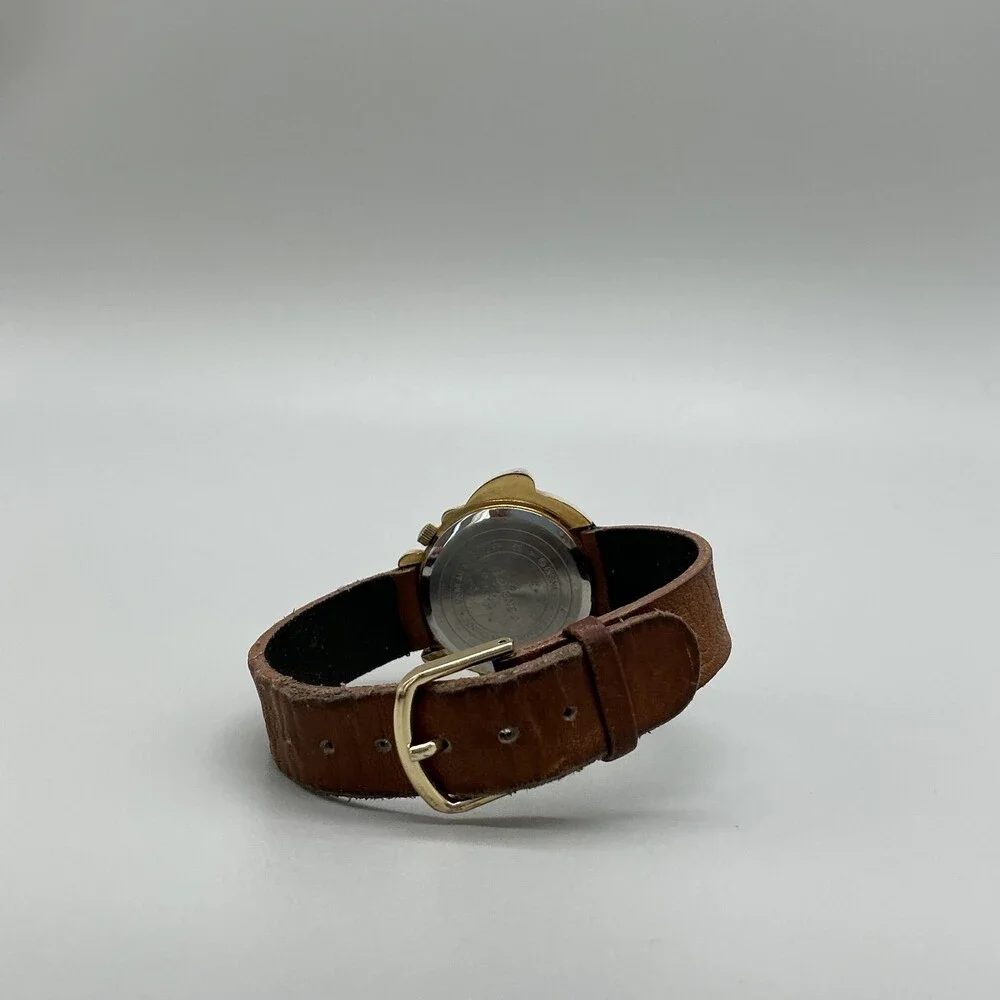 Vintage Timex Unisex Watch 33mm Dopey Disney Brown Leather Strap New Battery